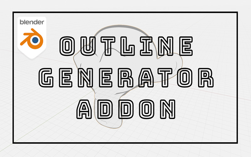 【Blender插件】Outline Generator 1.01 轮廓线条草图风格渲染生成器