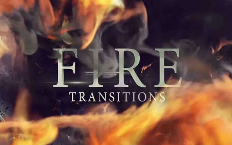 AE脚本预设包-火焰特效视频转场过渡素材 Fire Transitions