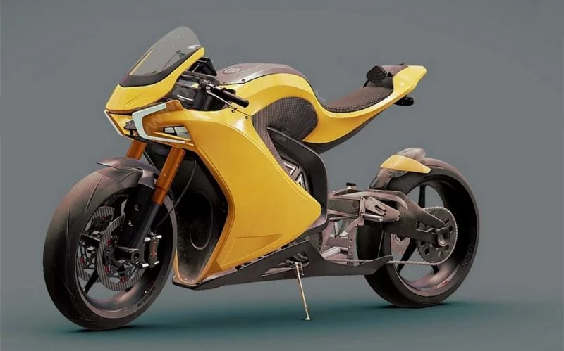 超级摩托车3D模型 FBX OBJ格式设计素材带4K纹理贴图