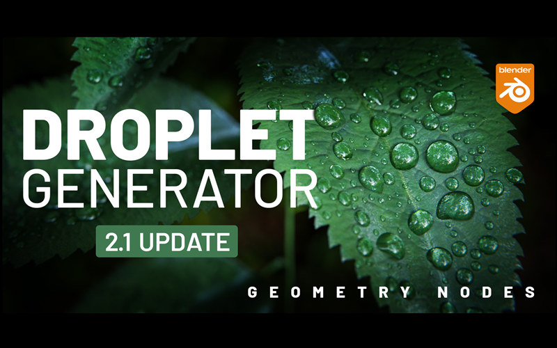 【Blender插件】Droplet Generator 2.1 真实水珠液滴模拟生成器
