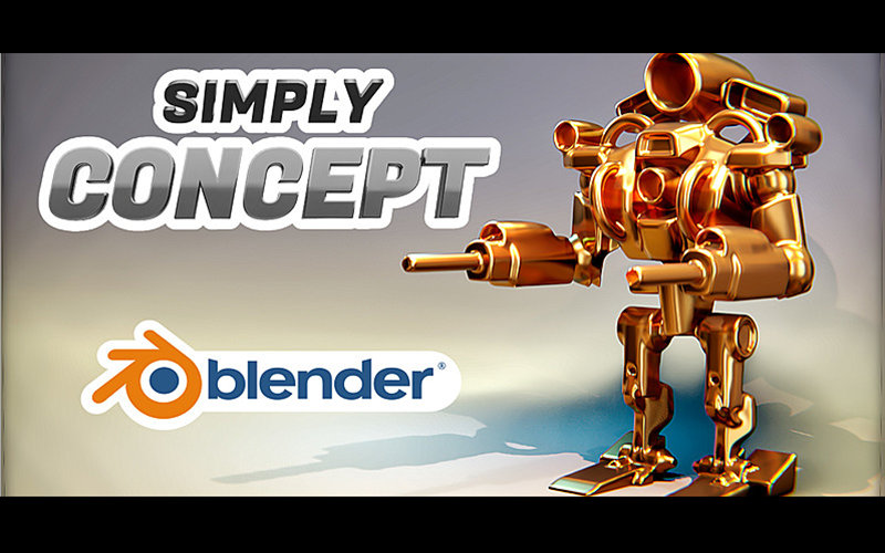 【Blender插件】Simply Concept 2.51 抽象概念建模模型自动拓扑外形