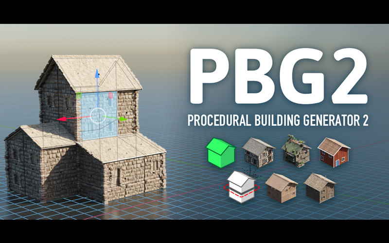 【Blender预设】Procedural Building Generator 2 程序化建筑生成器