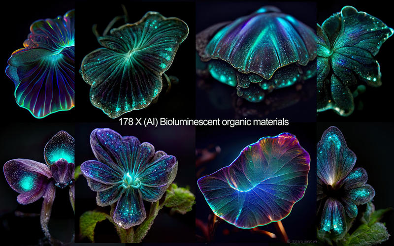 178张有机生物发光花朵植物参考图片